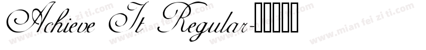 Achieve It Regular字体转换
